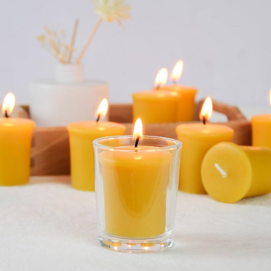 Golden Flame of Prosperity: Enchanted Beeswax Votive Candle [CNY Exclusive Edition]